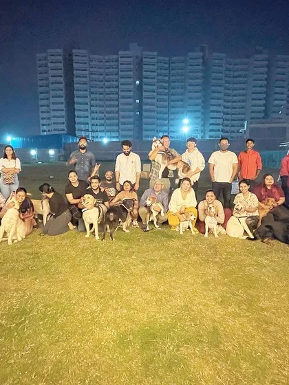 A group photo from one of our community events. Look at all those happy faces, both human and canine! This is the amazing community we've built together.
