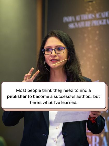 Many people think they need a traditional publisher to be a successful author. I've learned that true success comes from having clarity on your message, consistency in your marketing, and control over your process and income.