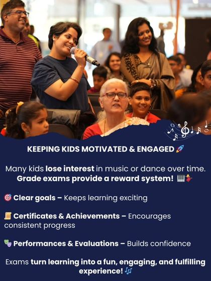 Grade exams help keep kids motivated and engaged. They provide clear goals, a reward system with certificates, and performance evaluations that build confidence.