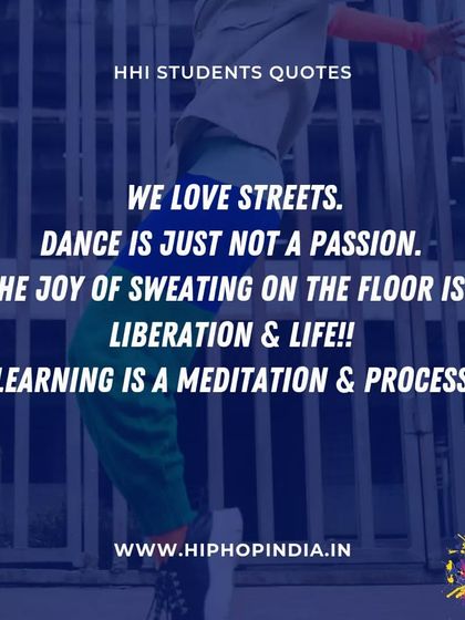 A quote from our students that says it all: "Dance is just not a passion. The joy of sweating on the floor is liberation & life!! Learning is a meditation & process." This is the spirit of our community.