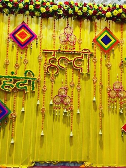 Shanaya Decorations - All-Inclusive Ceremony Packages (Haldi & Mehendi) Mehendi & Sangeet Backdrops photo 20