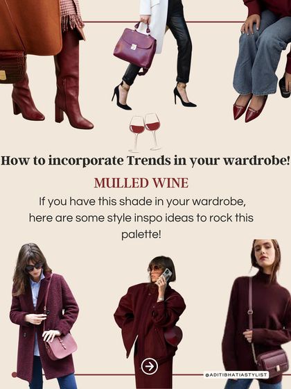 Here's how you can incorporate the mulled wine trend into your wardrobe. This style inspiration board shows how to rock this beautiful palette in coats, sweaters, and accessories.