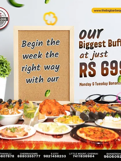 Begin the week the right way with our Monday and Tuesday Bonanza offer. Enjoy our biggest buffet for just ₹699.