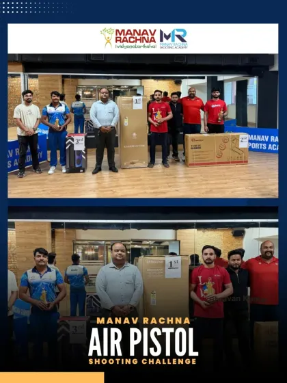 The winners of our Air Pistol Challenge with their impressive prizes. We ensure our championships are rewarding and attract the best shooters.