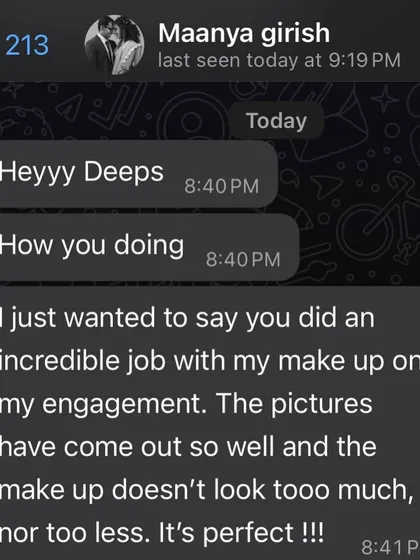 This is the kind of feedback that makes my day. My goal is always to find that perfect balance where the makeup is just right, never too much or too little.