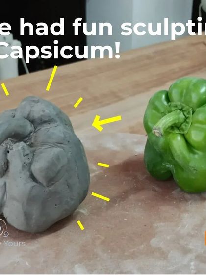 We had so much fun sculpting a capsicum! It's amazing to see how each person's creation has its own unique character, even when working from the same reference.