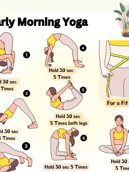 An early morning yoga routine for a fit body, featuring a series of backbends and forward folds to improve spinal flexibility and core strength.