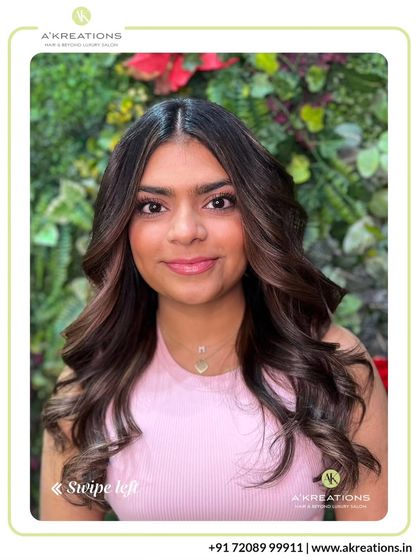 Face-framing highlights are a great way to brighten your look. Here, we added lighter pieces around the face for a flattering and youthful effect.