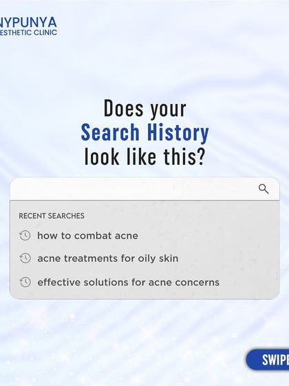 Does your search history look like this? If you're constantly looking for acne solutions online, it's time to consult an expert. I can provide a clear diagnosis and an effective treatment plan.