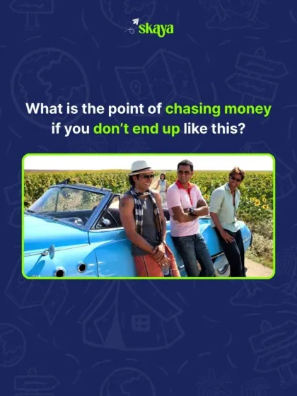 The Zindagi Na Milegi Dobara vibe is what we all secretly want. A road trip with friends, creating memories for a lifetime.