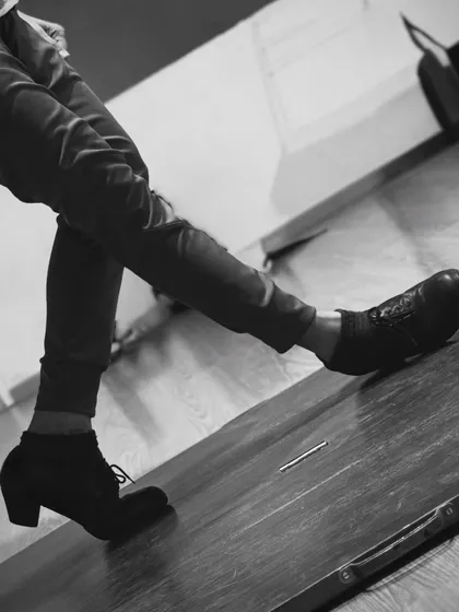A series of artistic shots focusing on the essential tools of my craft: the Flamenco shoes. Each pose highlights the form, function, and character of the 'zapatos' that create the music.