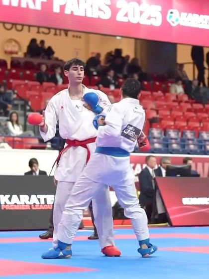 Athletes squaring off at the WKF Paris 2025 Premier League, a top-tier international event.