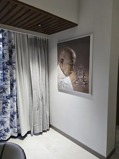 It gives me great satisfaction to see my art find its destined home. Here is "Divine Harmony" displayed beautifully in a client's space.