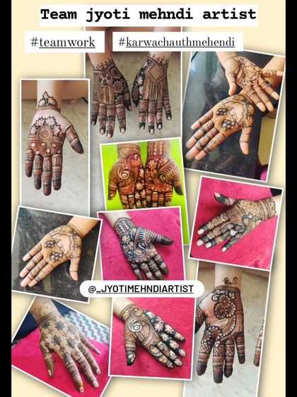 A collage showcasing the variety of designs my team and I created for clients during the busy Karva Chauth festival.