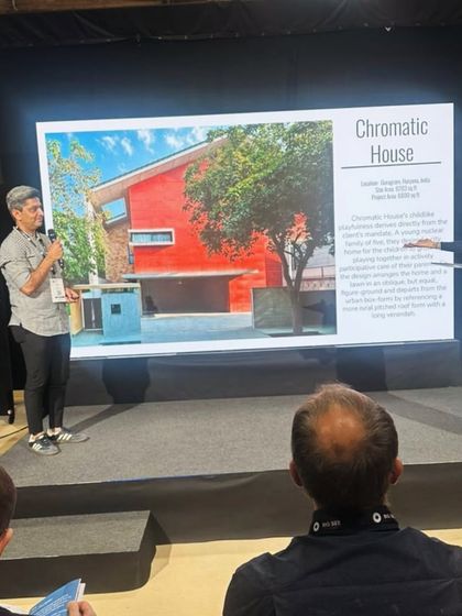 Presenting the award-winning Chromatic House project at the BIG Architecture Festival in Slovenia. We believe in sharing the stories and design philosophy behind our work with the global architectural community.