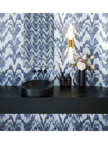 Home Stories - Bespoke Fabric & Wallpaper Design Powder Room Perfection photo 5