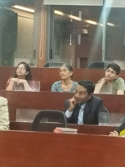 An audience of stalwarts at the IIM Bangalore Orators club, listening with complete attention. Even when I feel nervous, the moment I take the stage, the words flow and I can feel the audience in sync with my thoughts.