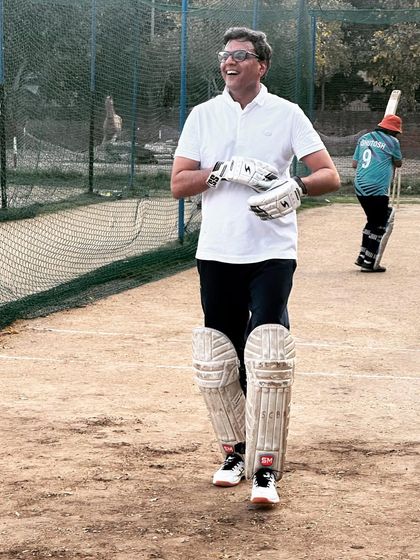 Practice is key to performing to your potential. Here I am at the nets, preparing for an upcoming match in the SCBA T20 tournament.