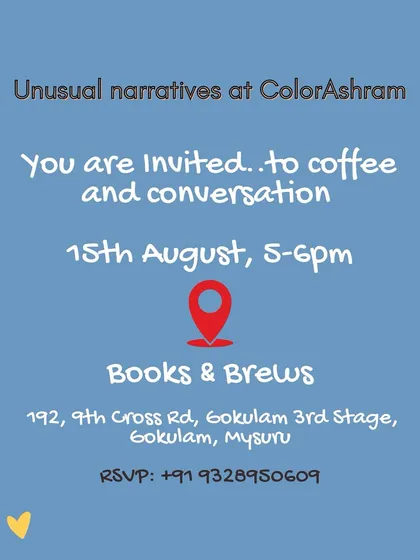 You are invited to an "Unusual Narratives" event, a conversation with a former intern who is now building her own natural-dye brand. Come celebrate community, craft, and circularity with us.