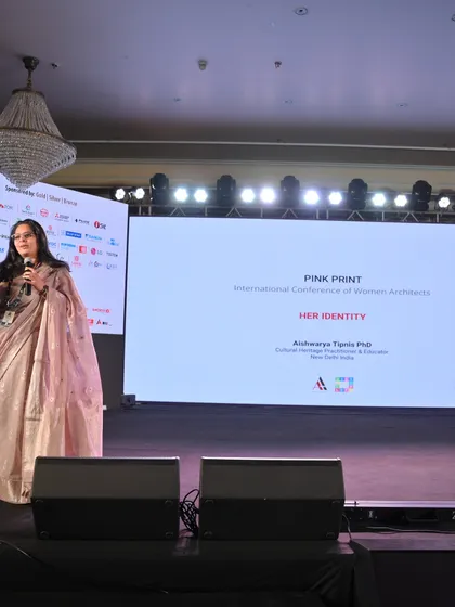 Presenting on the topic of "Her Identity" at the International Conference of Women Architects. My presentation focused on the unique perspectives and strengths that women bring to the architectural profession.