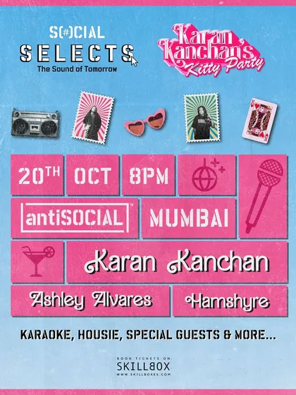 The poster for Karan Kanchan's Kitty Party tour. It was a blast to be part of this lineup and celebrate with the whole crew across India.