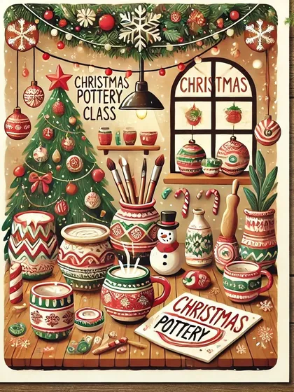 Handcrafted holiday magic. During the festive season, we host special workshops like this Christmas pottery class, where you can make your own ornaments and gifts.