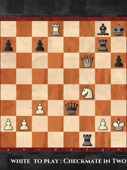 White has a powerful attack brewing. Your task is to find the checkmate in two moves. What is the key move that seals the game?