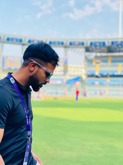 A moment of intense focus on the field. Every detail matters when preparing athletes for a high-stakes IPL match.