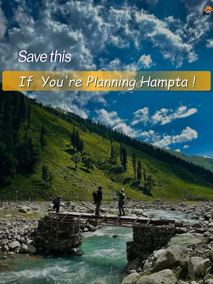 If you're planning the Hampta Pass trek, this is a glimpse of what awaits you: river crossings and stunning valley views.