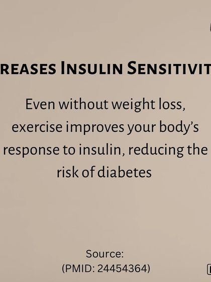 Even without weight loss, exercise dramatically improves your body's response to insulin. This is a key mechanism for reducing your risk of developing type 2 diabetes.