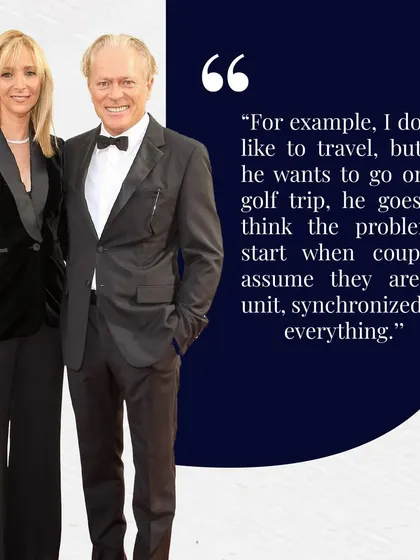 Lisa Kudrow's wisdom on marriage is so insightful. Problems start when couples assume they must be a synchronized unit. Respecting each other's independence is key.