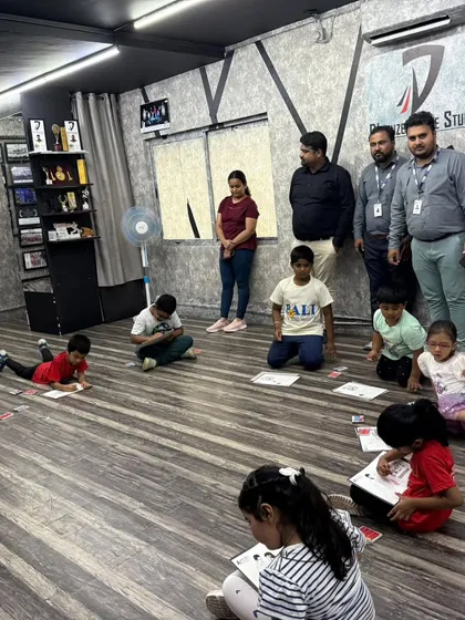 It's not all about moving. We get the creative juices flowing with our art and craft sessions. Here, campers are deep in concentration during a fun coloring competition we hosted.