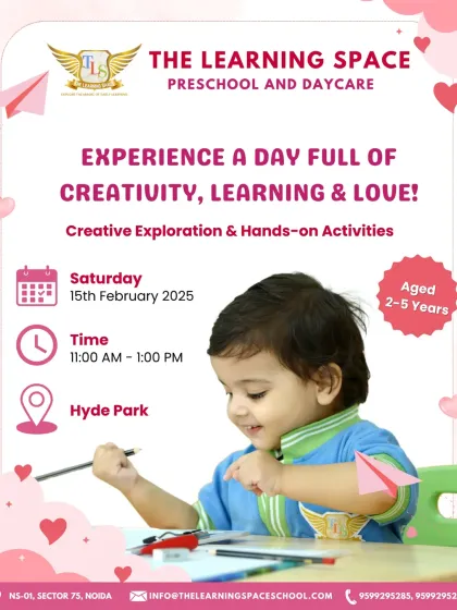 An invitation to one of our community events. We regularly host days of creativity and learning for families to experience our hands-on approach to education together.