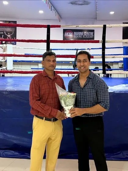 Our founder, Mr. Devraj Das, welcoming an official to the ICCBS tournament.