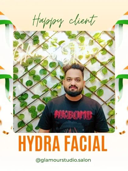 Another angle of a happy client, showcasing his great skin after a Hydra Facial.