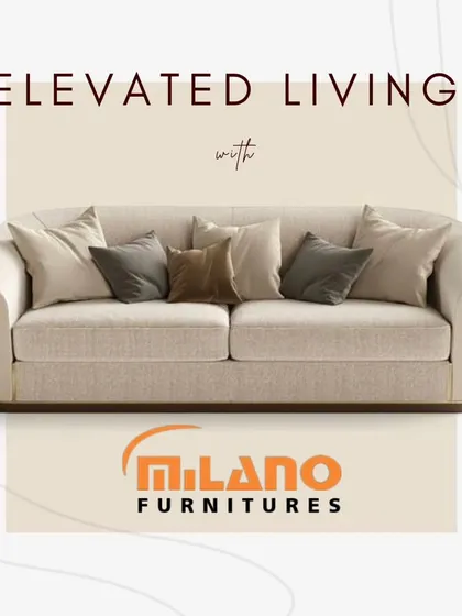 This elegant beige sofa is designed for elevated living. We can customize the upholstery and finish to create a sophisticated centerpiece for your home.
