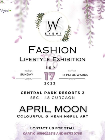 This poster for 'April Moon' highlights their unique offering of "colourful & meaningful art".