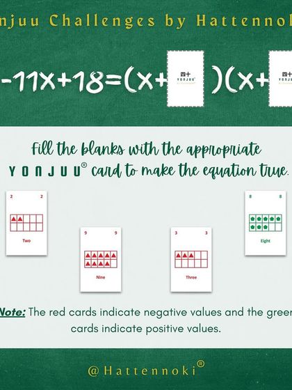 Hattennoki - Educational Games & Learning Kits Yonjuu (四十): The Math Card Game photo 19