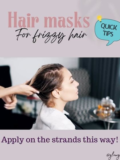 **A visual demonstration of how to apply a hair mask.** Focus the application on the strands, particularly the mid-lengths and ends where hair is most prone to damage and dryness.