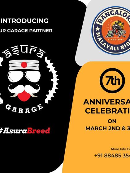 A big shoutout to Asura Garage, our official garage partner for the 7th anniversary. Their expertise in service and customization keeps our bikes in top shape for the road.