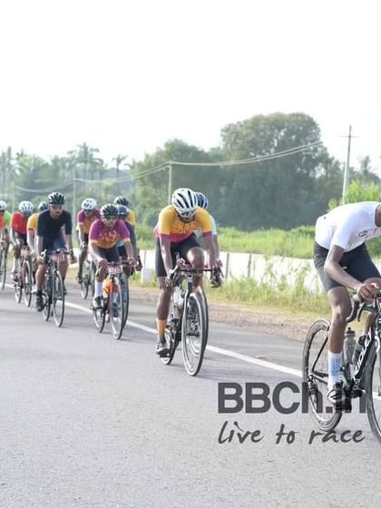 A rider in a solo breakaway, a brave move that requires immense strength and determination.
