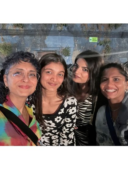 A happy picture with Kiran Rao ma'am and my friends. These events are great for networking and meeting inspiring people.