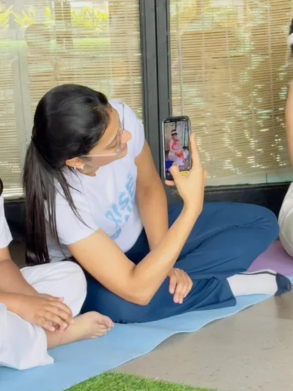 When you like to see others happy, the universe sends beautiful souls to you. Capturing a happy moment during a class.