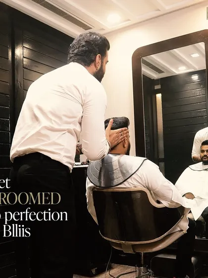 Your grooming session is a collaborative process. Our stylists consult with you in front of the mirror to understand your vision, ensuring the final result is a look you feel confident in.