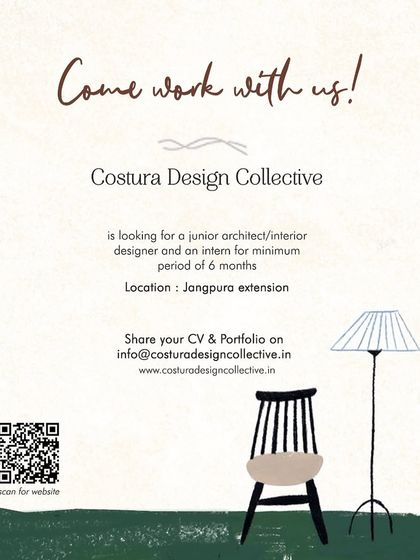 Costura Design Collective in Delhi is hiring for multiple roles.
