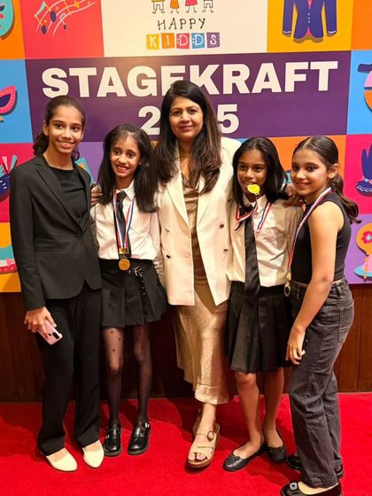 Celebrating with another group of our amazing performers. Their teamwork on stage was outstanding.