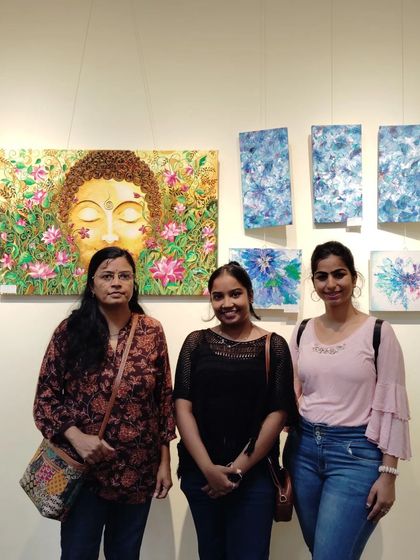 More happy visitors at my exhibition stall.