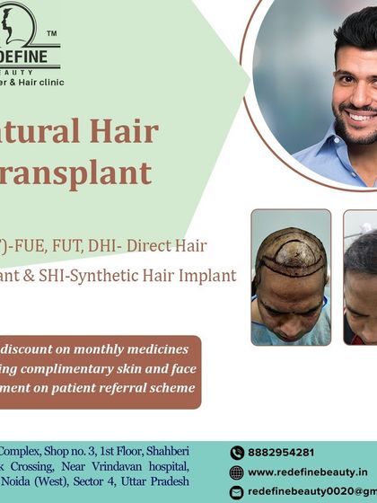 We offer several types of natural hair transplant procedures, including FUE, FUT, and DHI. This graphic explains our commitment to providing the right solution for your specific hair loss condition, ensuring authentic and lasting results.