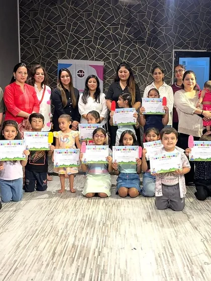 That proud moment! Here are our happy campers from the Mallard Summer Camp holding their certificates. It's so rewarding to see them with their parents, celebrating a month of learning, fun, and new friendships.