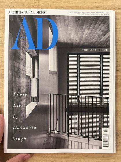 The Art Issue of Architectural Digest. It is on platforms like this that my work finds a voice, and I am honoured to be included among the nation's leading design professionals in the AD List 2025.